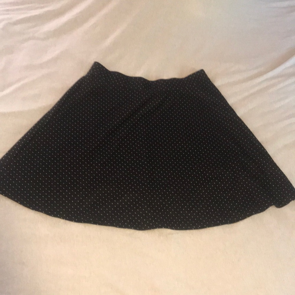 Cute Black and white polka dot midi skirt